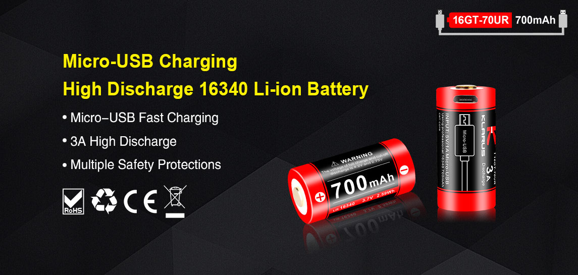  ΜΠΑΤΑΡΙΑ KLARUS 16GT-70UR 700mAh